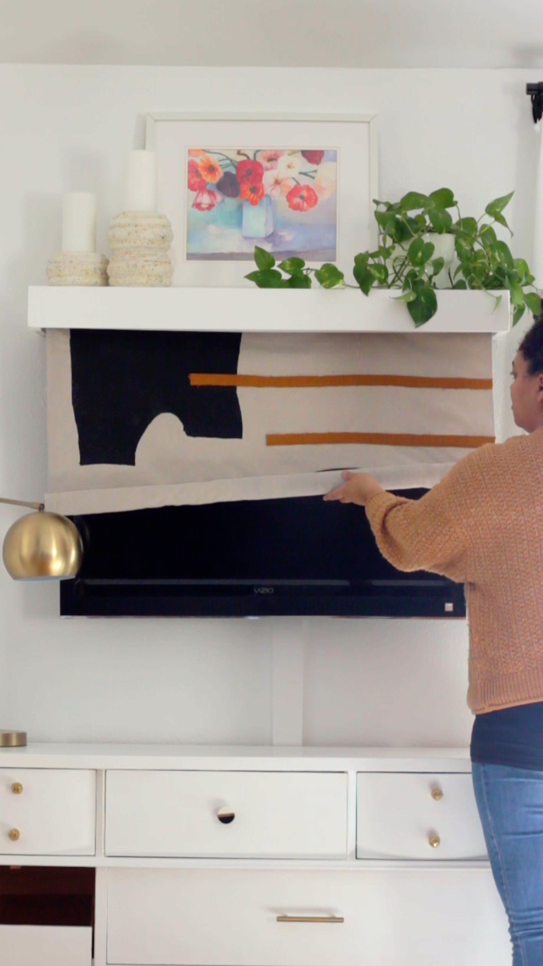 DIY TV Cover Shelf